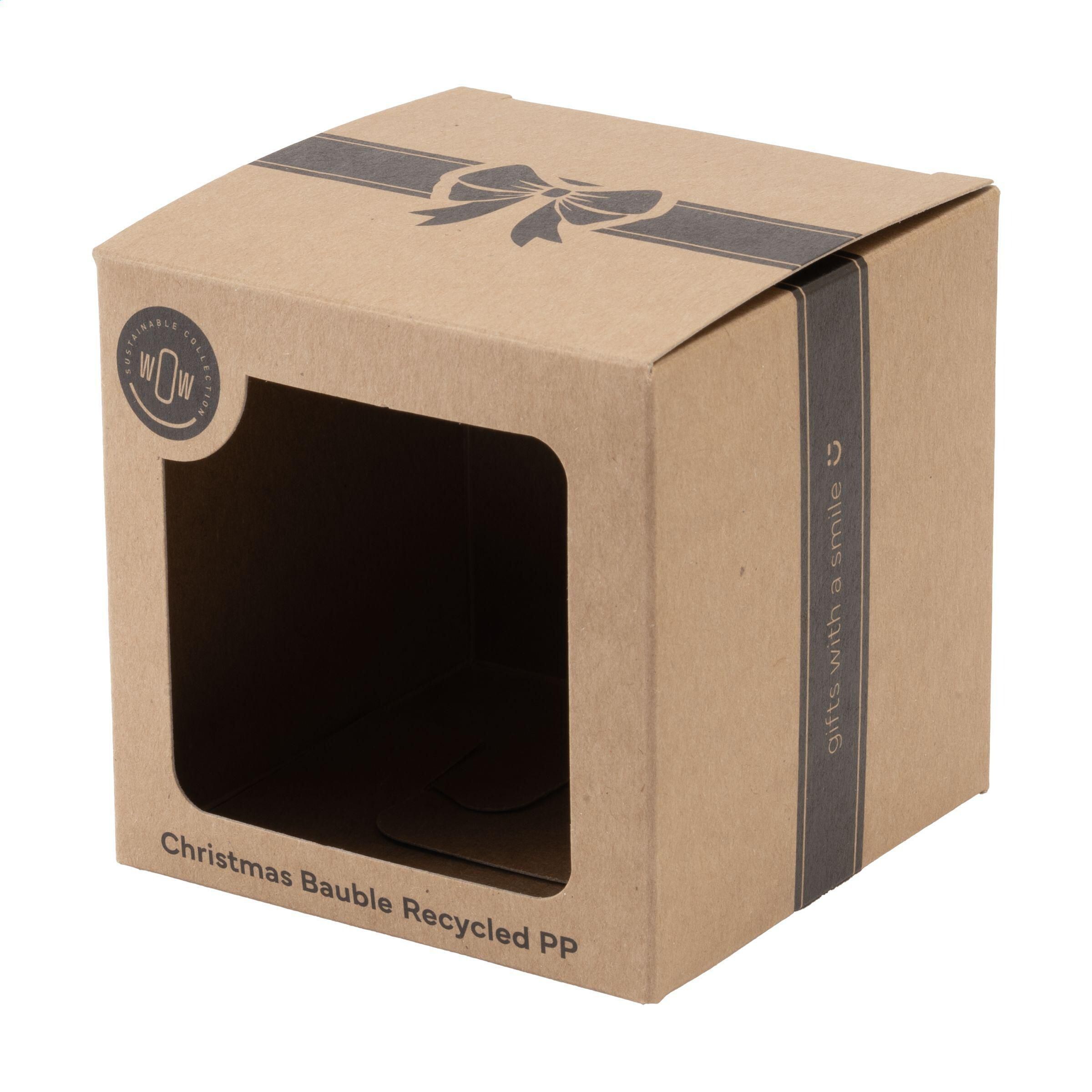 Weihnachtskugel Ø7cm Recycled PP Box - Made in Europe - grün-947