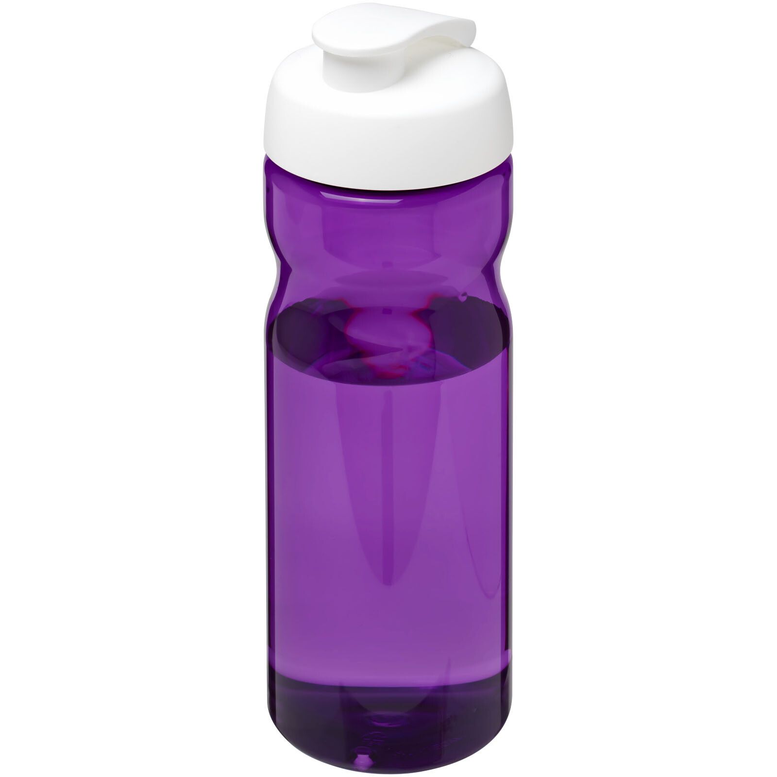 H2O Active Eco Base 650 ml Sportflasche mit Klappdeckel - lila -  weiss-509