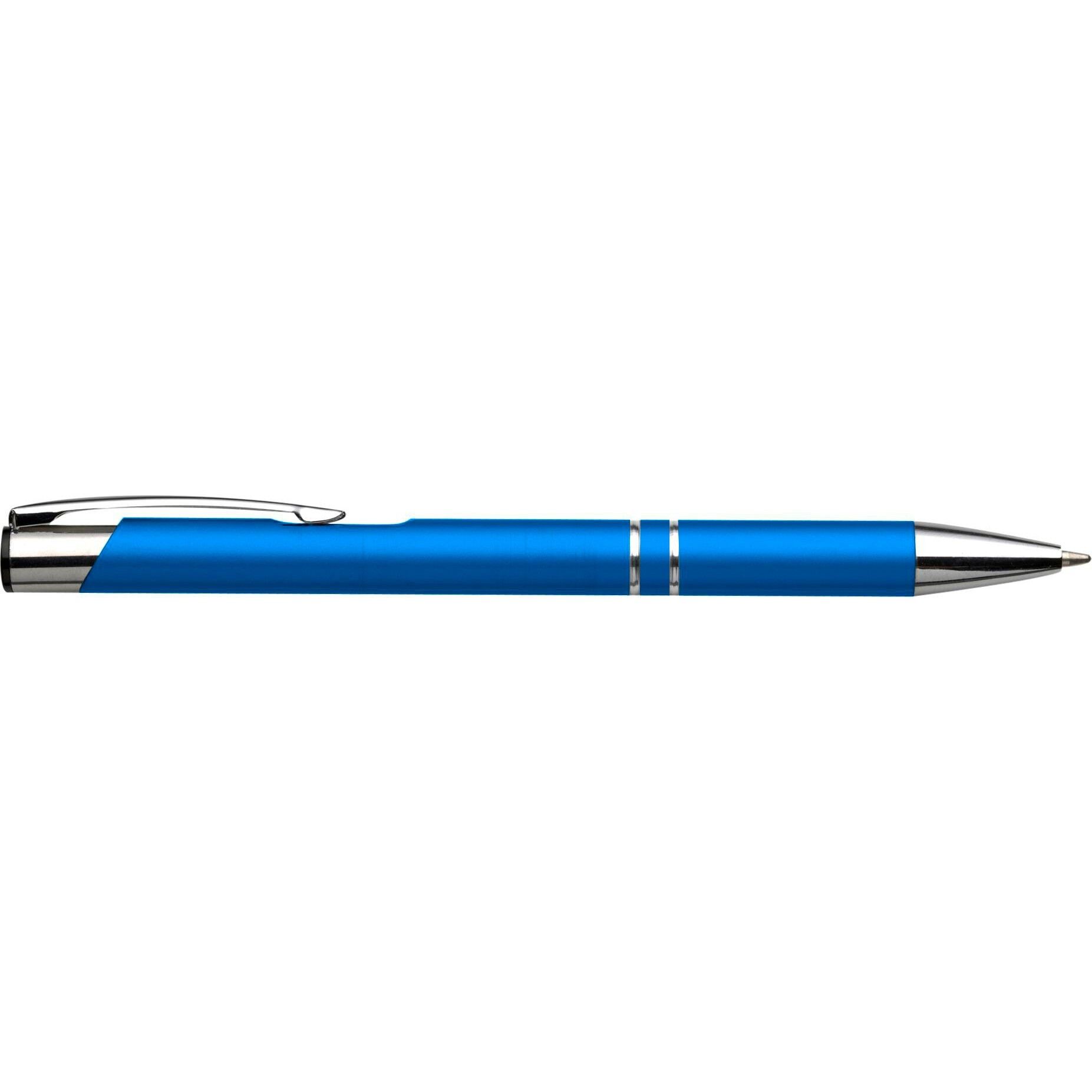 Kugelschreiber aus Aluminium Albacete - hellblau-842