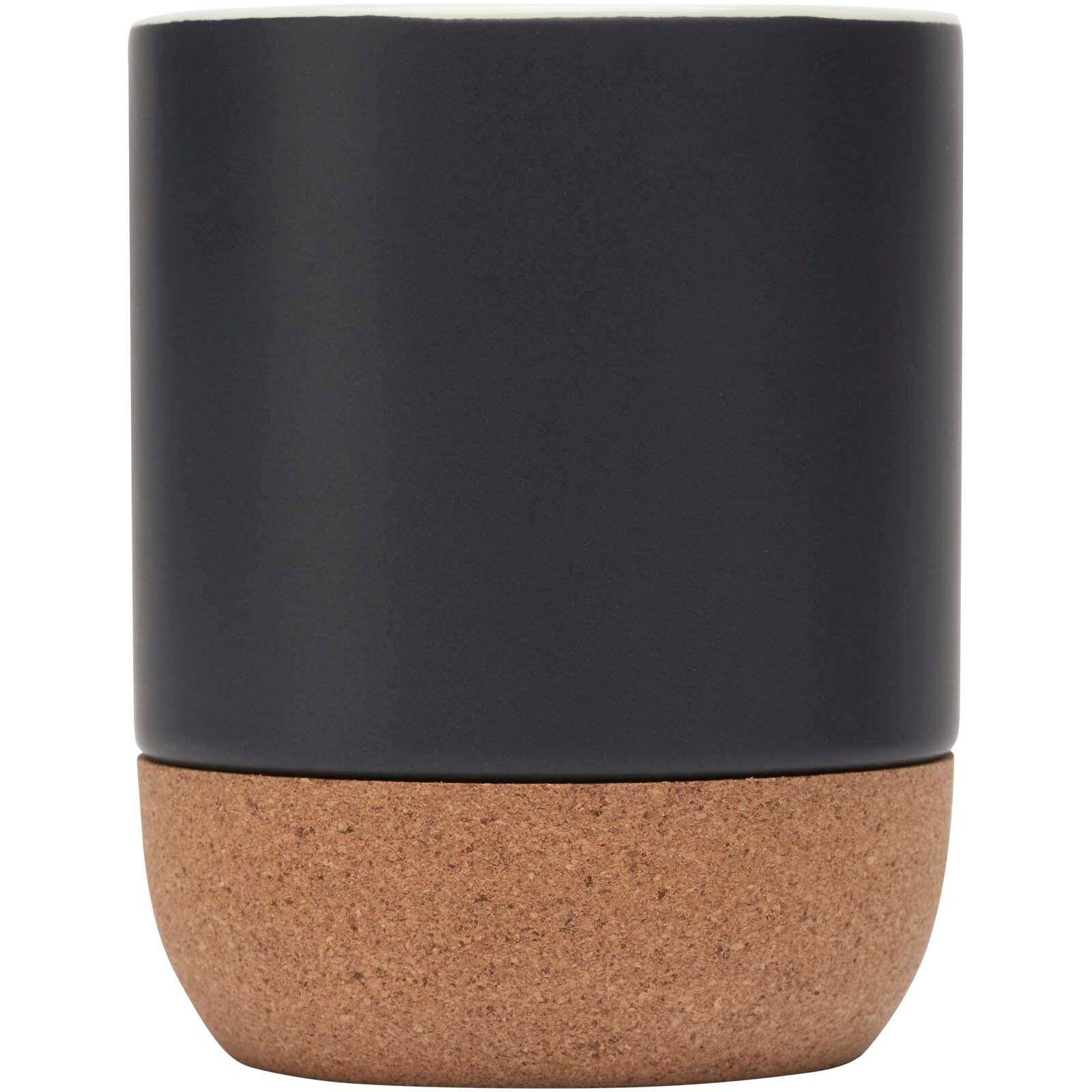 Billie 300 ml Keramiktasse mit Korkdetails  - schwarz-80