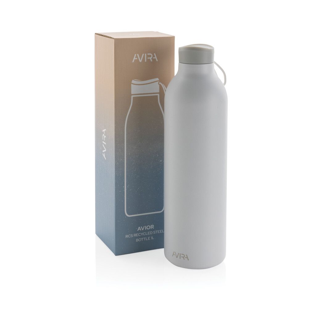 Avira Avior RCS recycelte Stainless-Steel Flasche 1L - weiß-823