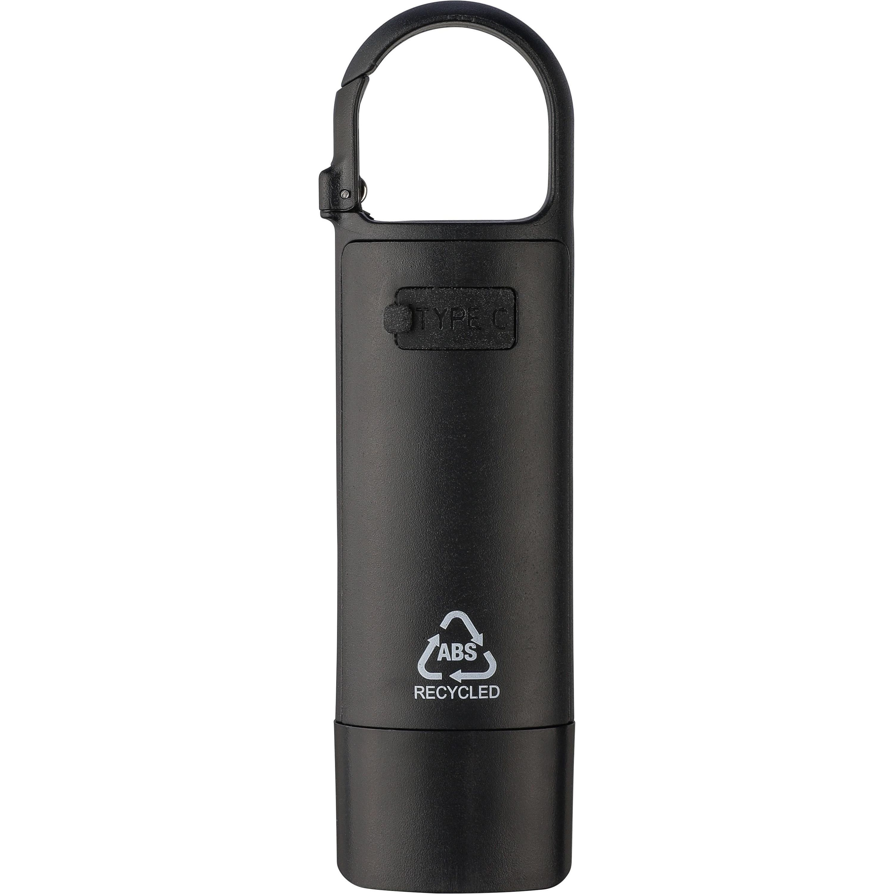 Recycelte ABS Mini-Taschenlampe Zai - schwarz-617