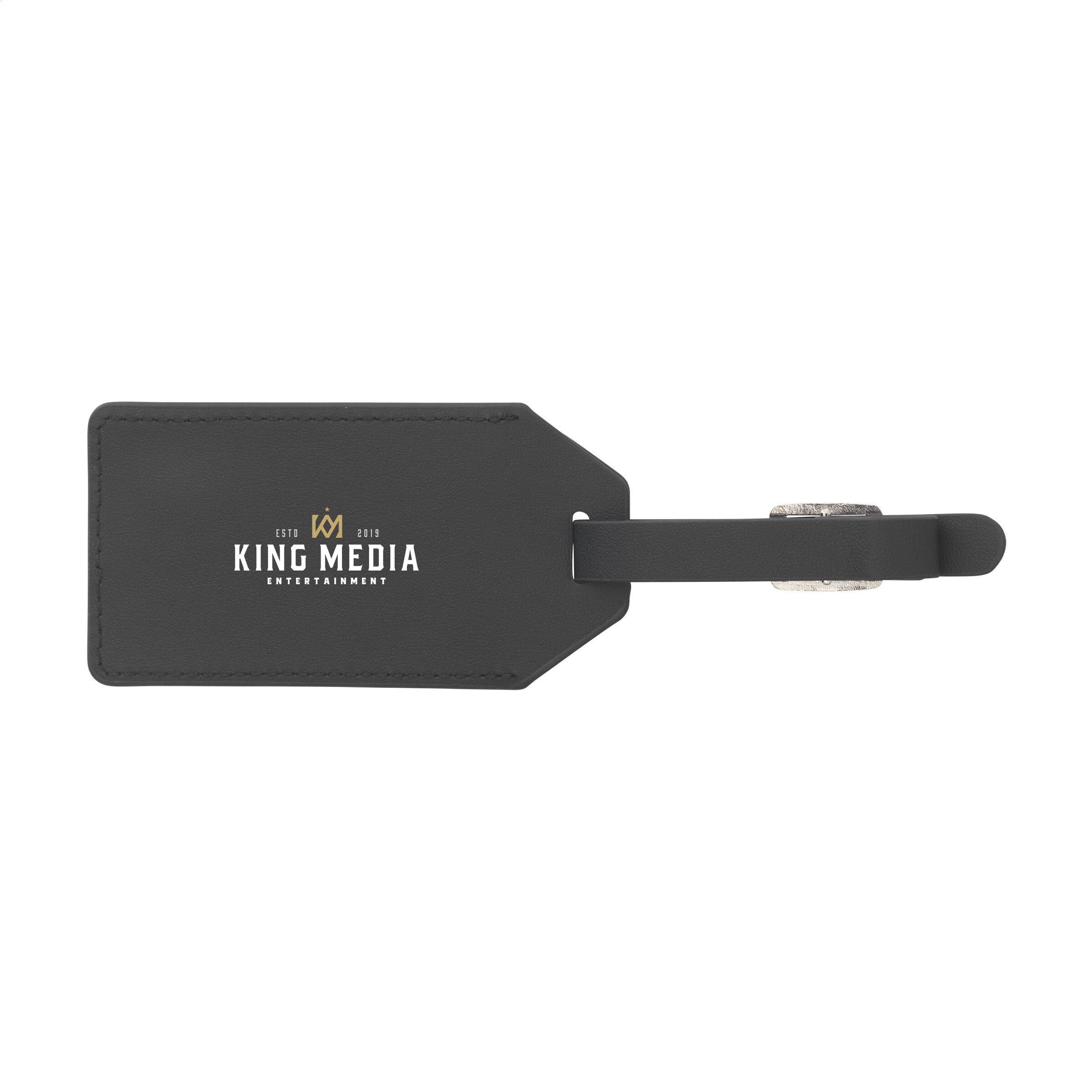 Vegan Pineapple Leather Luggage Tag - schwarz-533