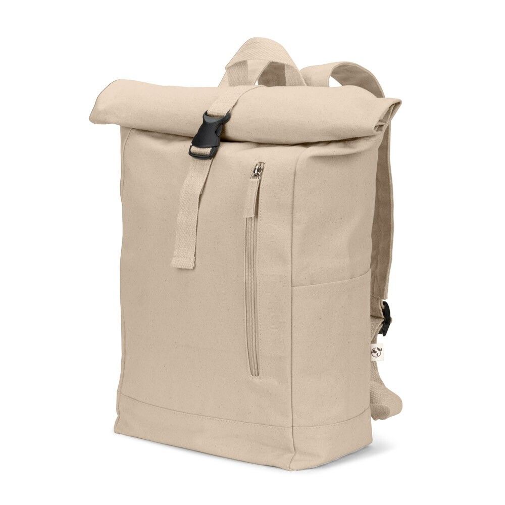 SAINT Roll-Top-Rucksack aus recyceltem Baumwolle und recyceltem Polyester (380 g/m²) - natur-172