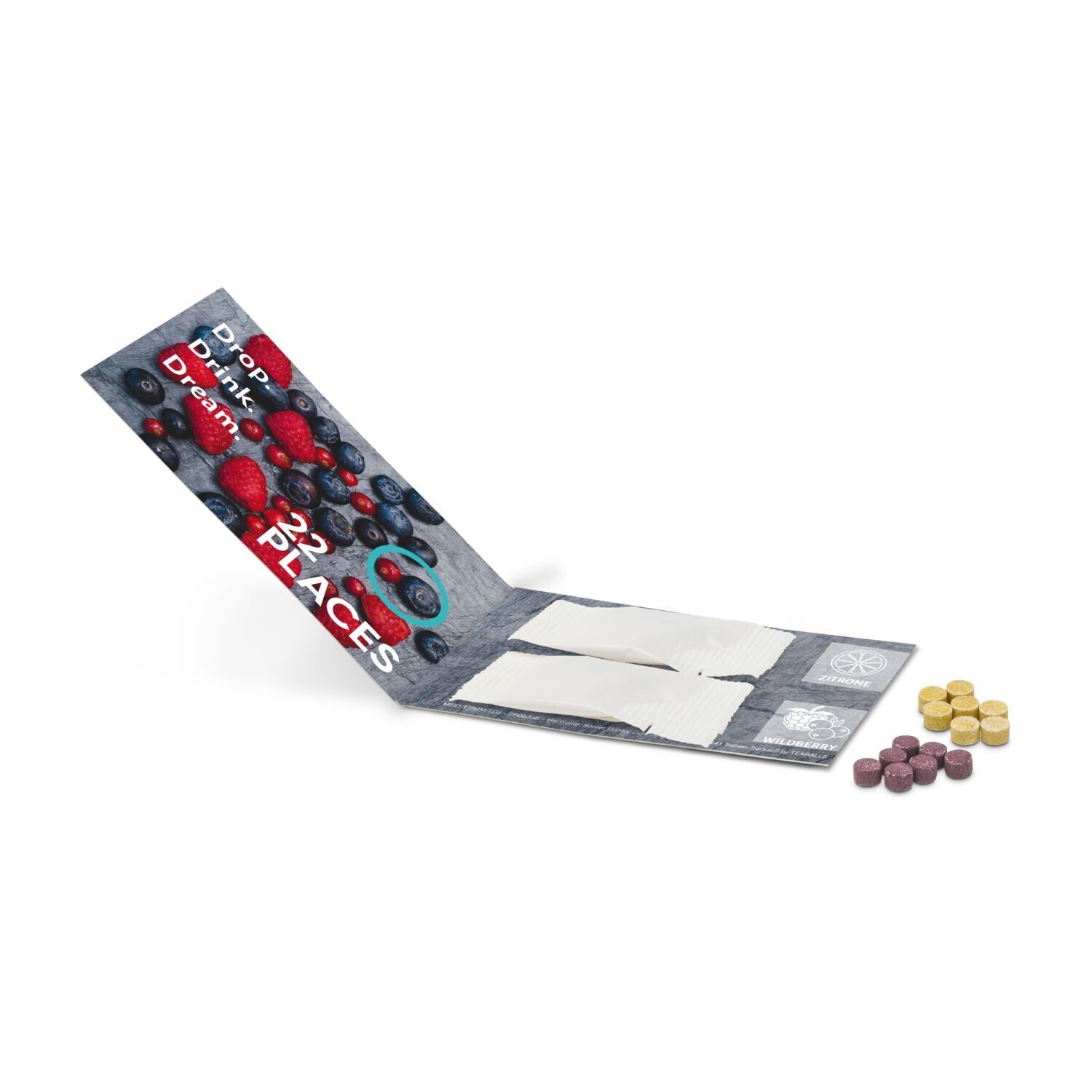 Promo Drops by TEABALLS - 2 Sachets (je 6-8 Wildberry und Zitrone Drops für ein Erfrischungsgetränk mit bis zu 1 L)-367