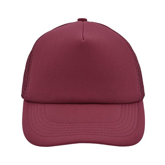 5-Panel Polyester Mesh Cap - burgundy-373