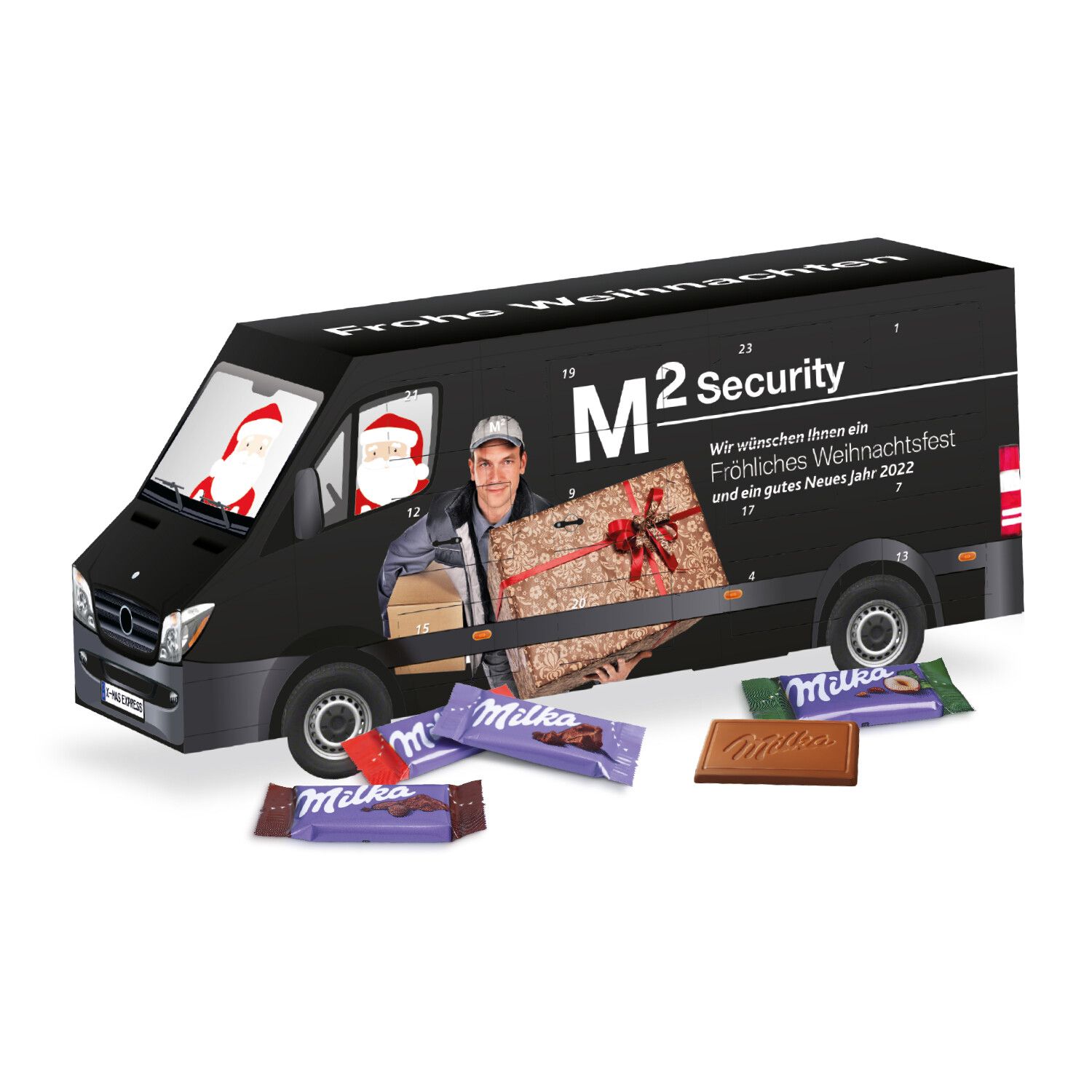 3D Adventskalender "Transporter" mit Milka Schokolade-933