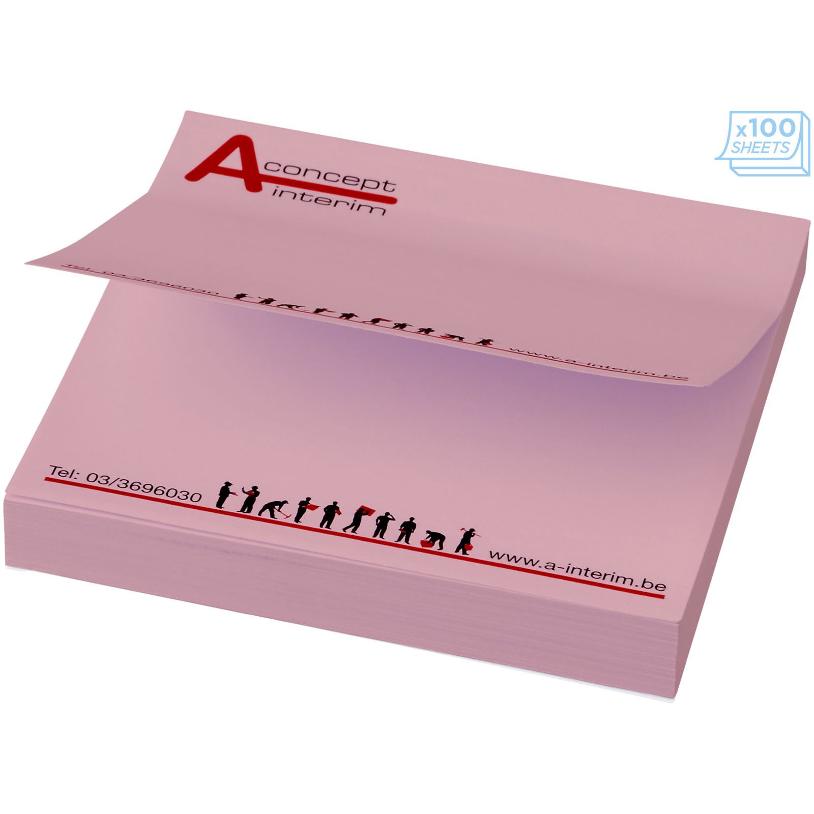 Sticky-Mate Haftnotizen 75x75 mm - hellrosa-568