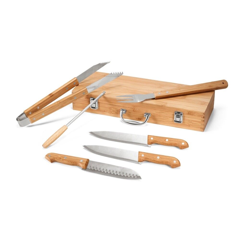 KABSA Grill-Set im Etui aus Bambus - natur-359