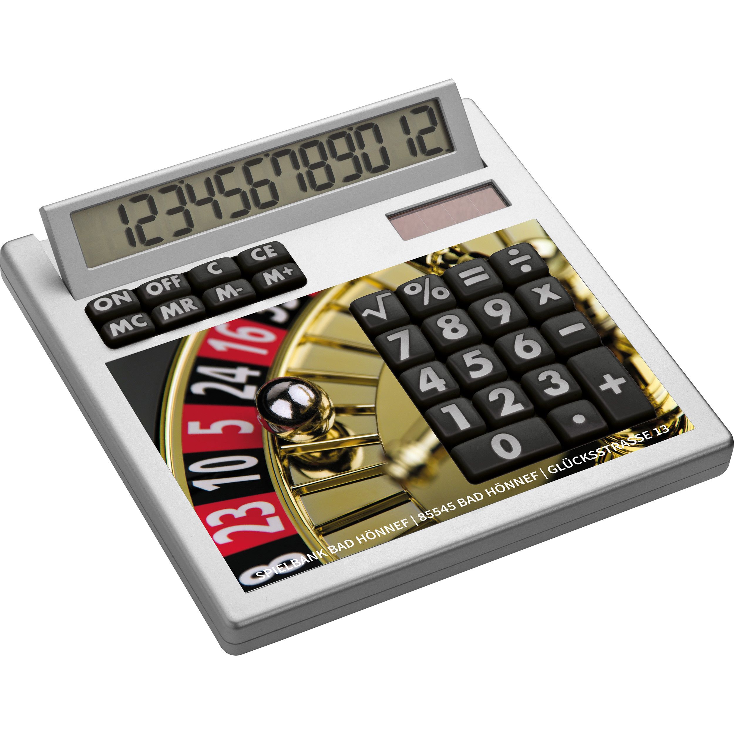 Tischrechner Eigendesign mit 12 Digits aus Kunststoff - weiß-238