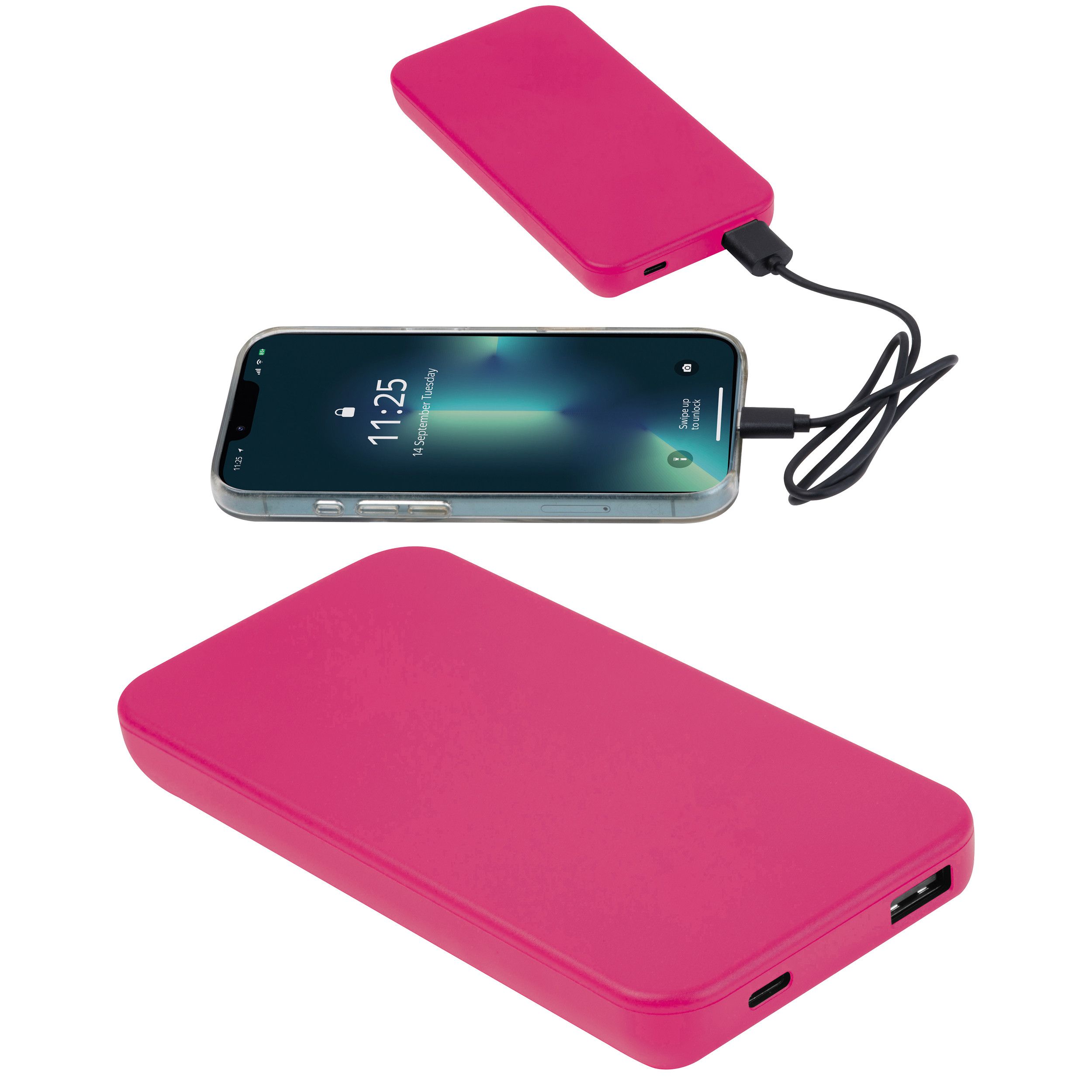 Recycelte Powerbank 10.000 mAh PRESTON - pink-80