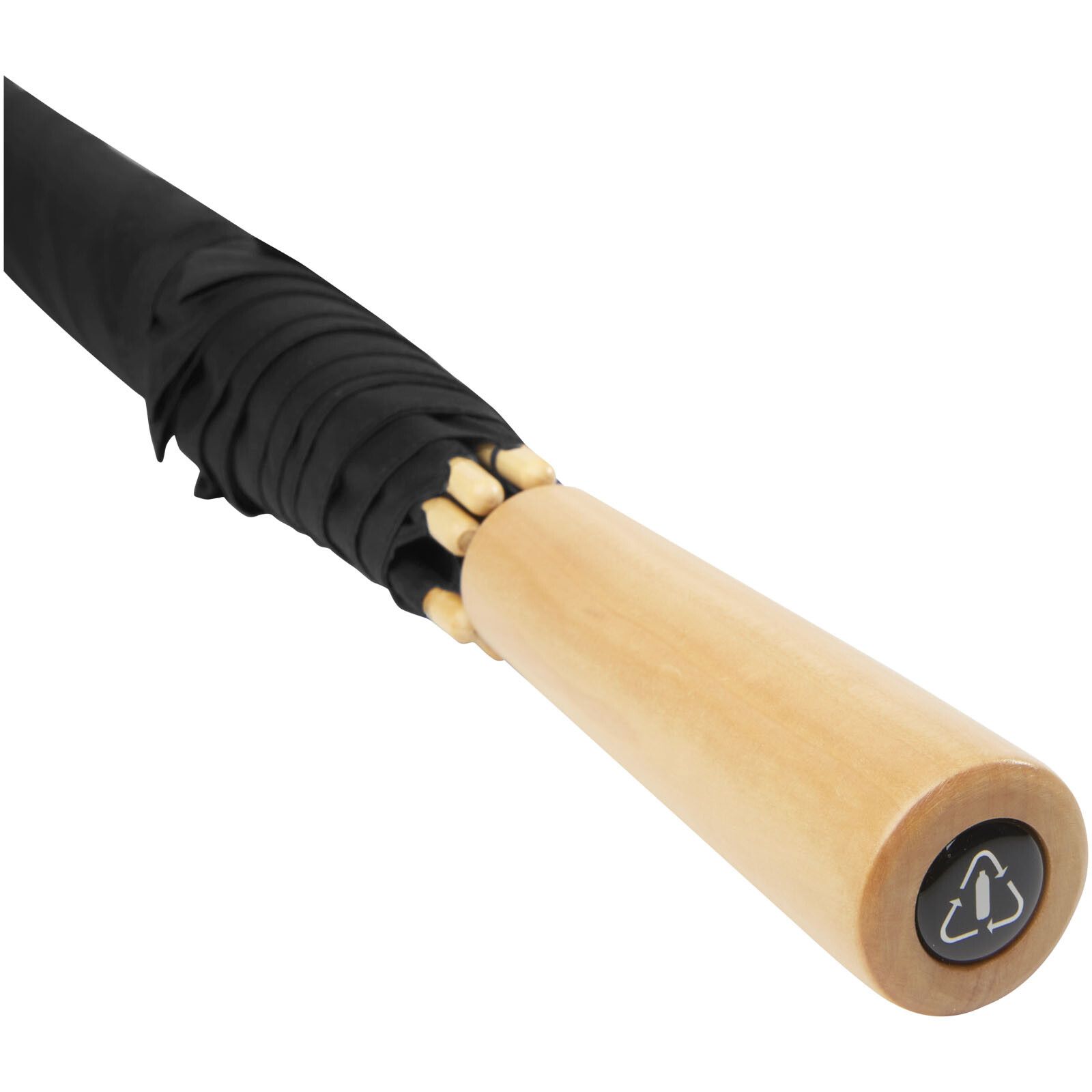 Romee 30'' windbeständiger Golfschirm aus recyceltem PET - schwarz-577