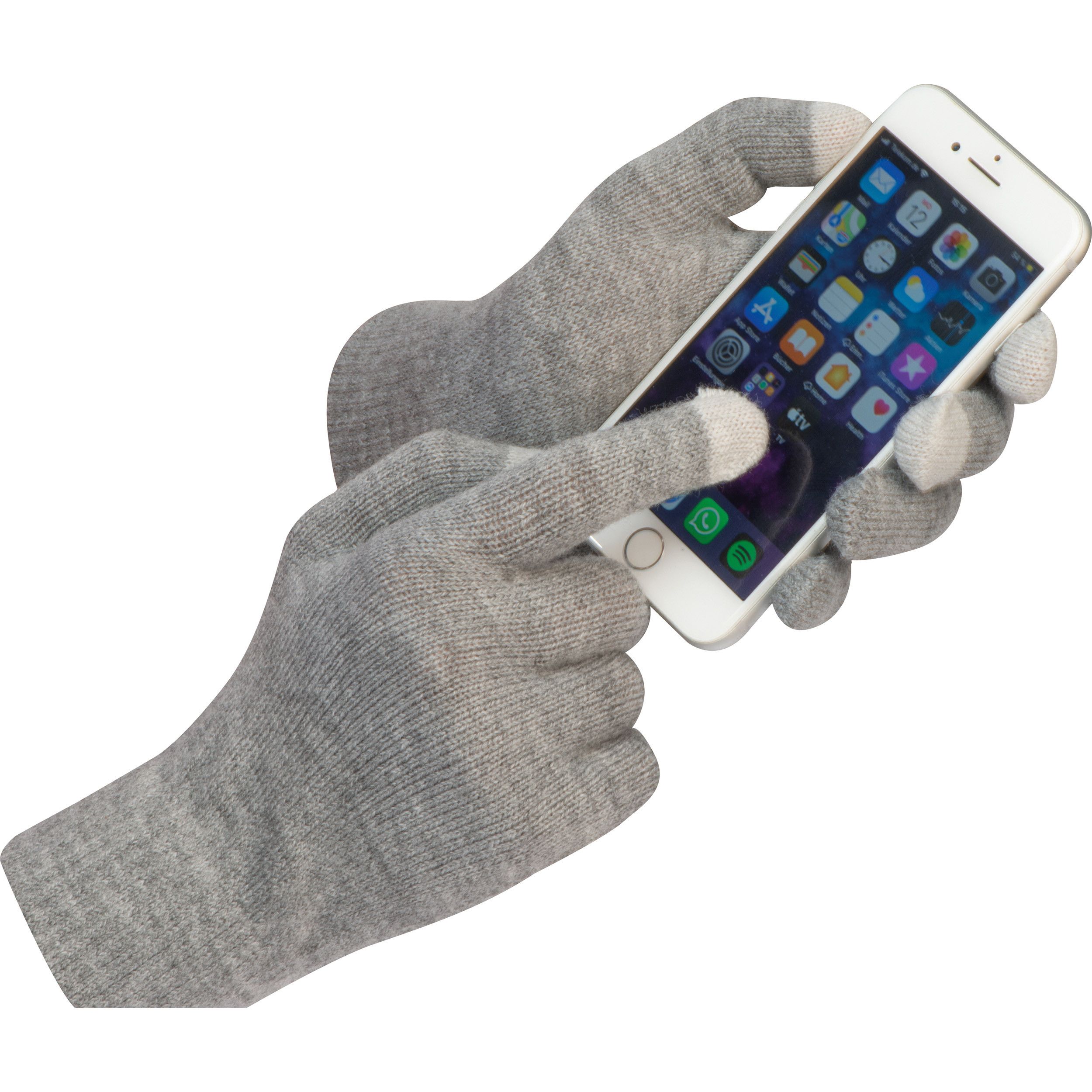 Handschuhe mit Touchfingern - silbergrau-196