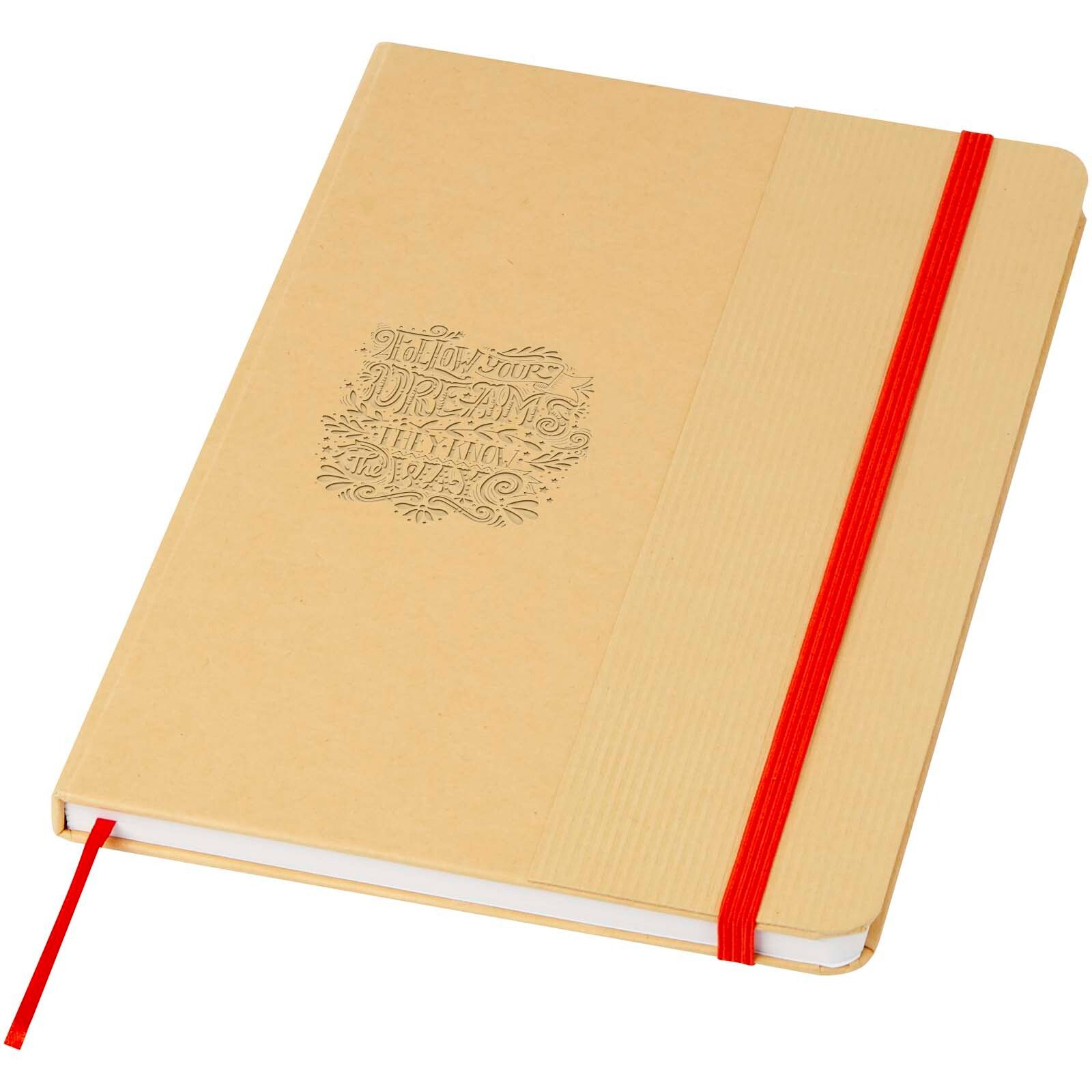 Nelida A5 Hardcover Notizbuch aus recyceltem Karton - rot-970