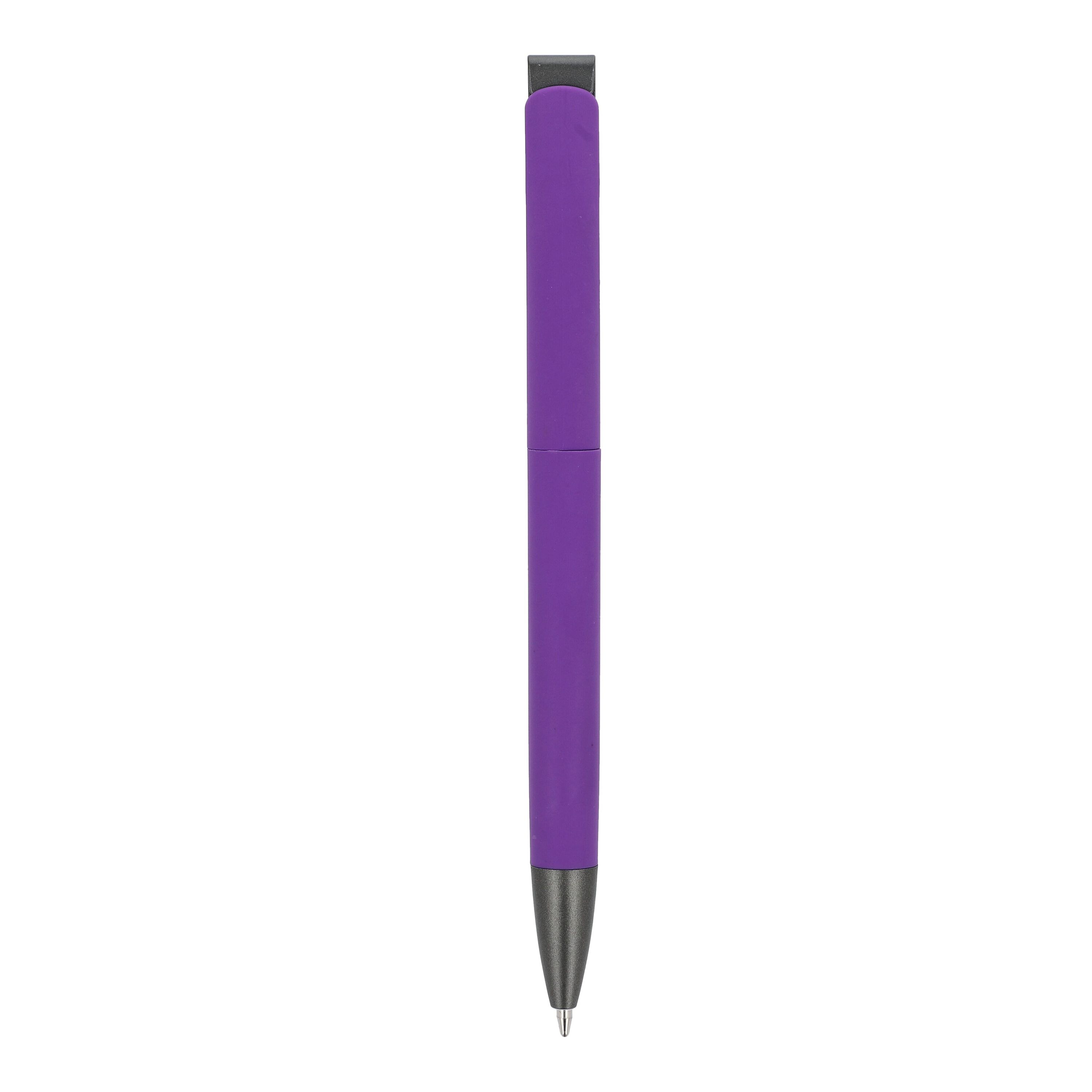 Kugelschreiber Vegas Softtouch Metallclip - purple-435