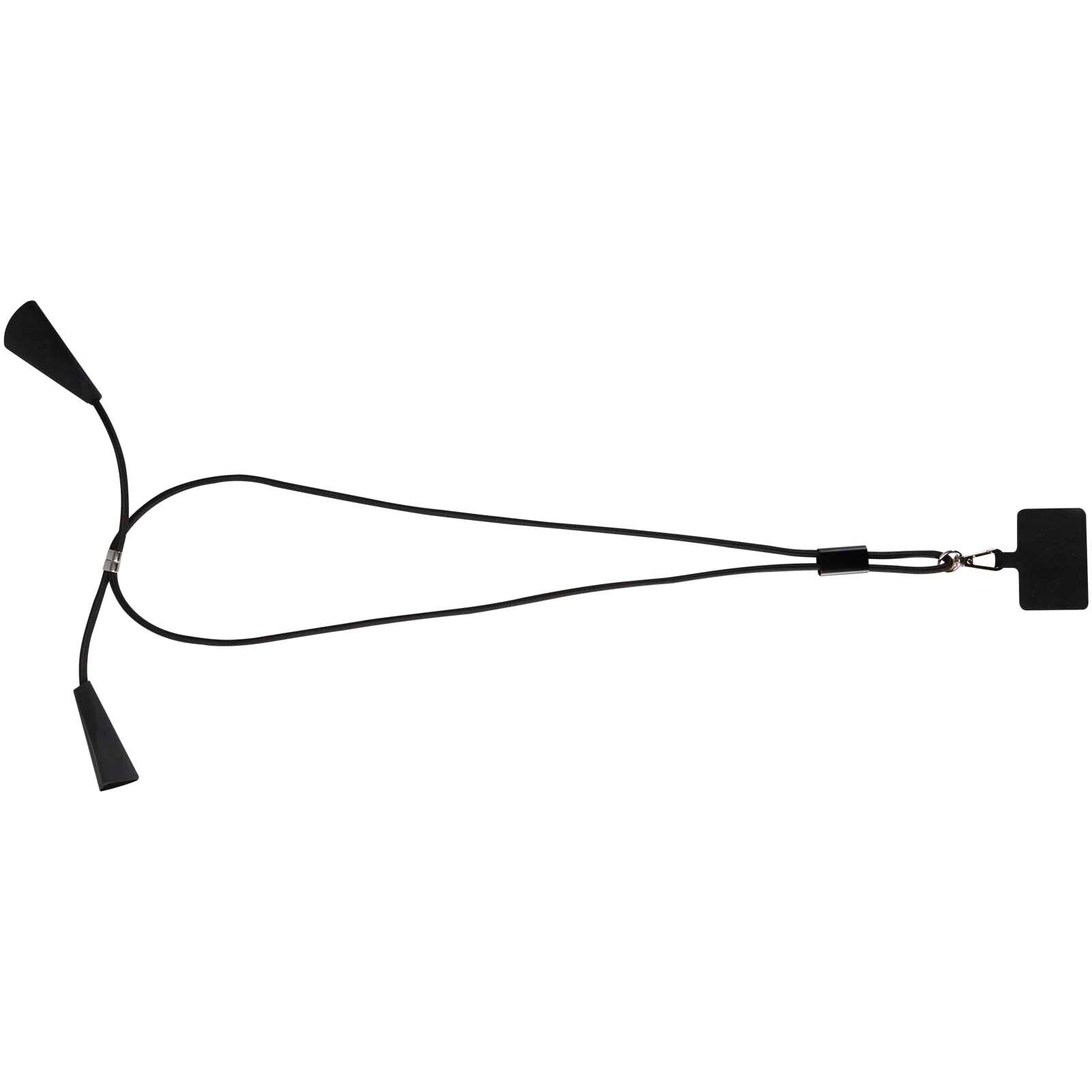 Funi 5 in 1 Lanyard Kabel  Kunststoff für Smartphones mit integrierter Datensynchronisierung und 100 W Schnellladefunktion - schwarz-761
