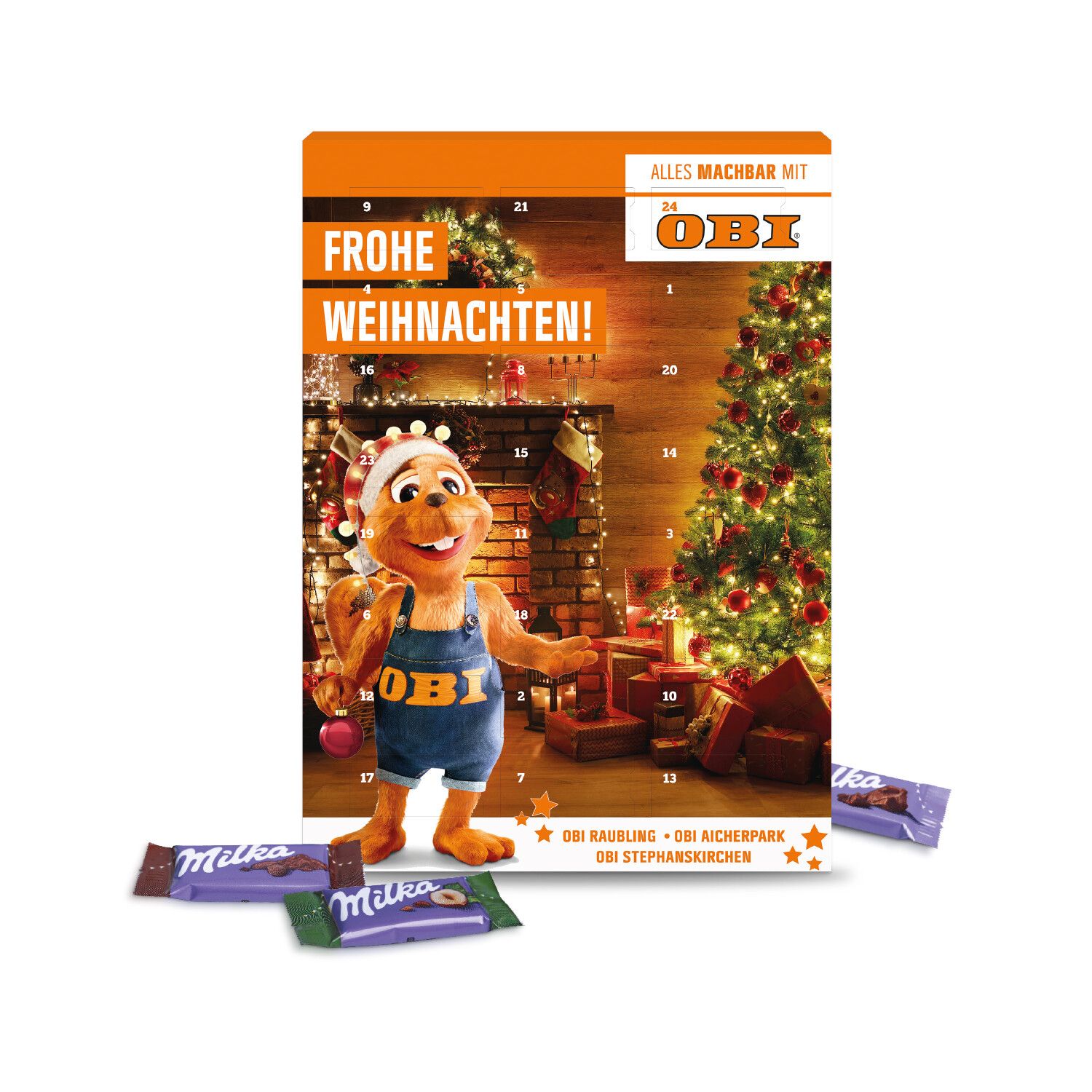 Wand-Adventskalender mit Milka Schokolade-189