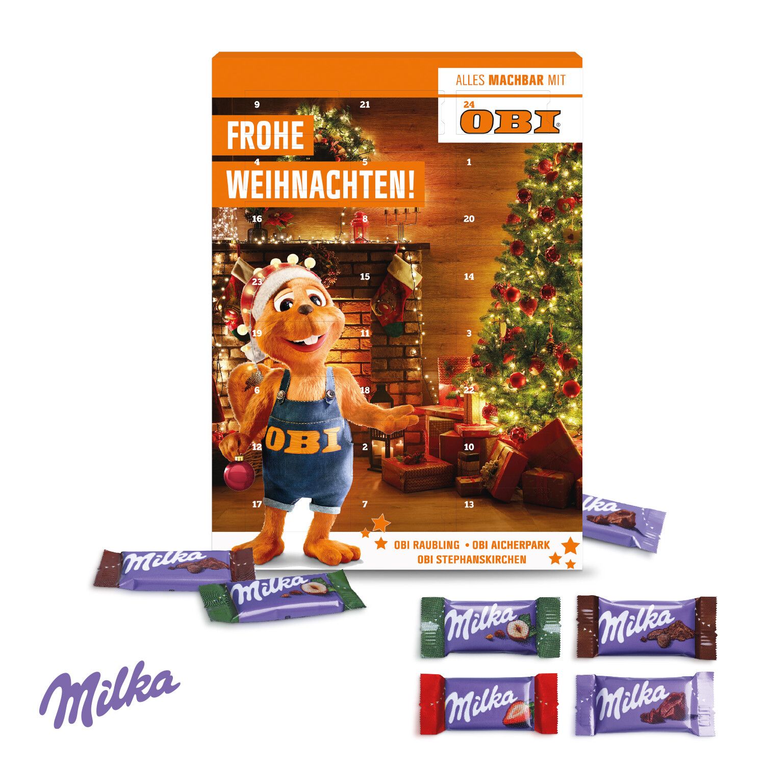 Wand-Adventskalender mit Milka Schokolade-189