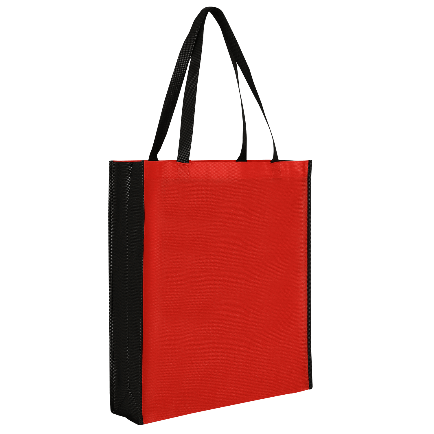 tiefe Tasche PP - lange Henkel - rot - schwarz-805
