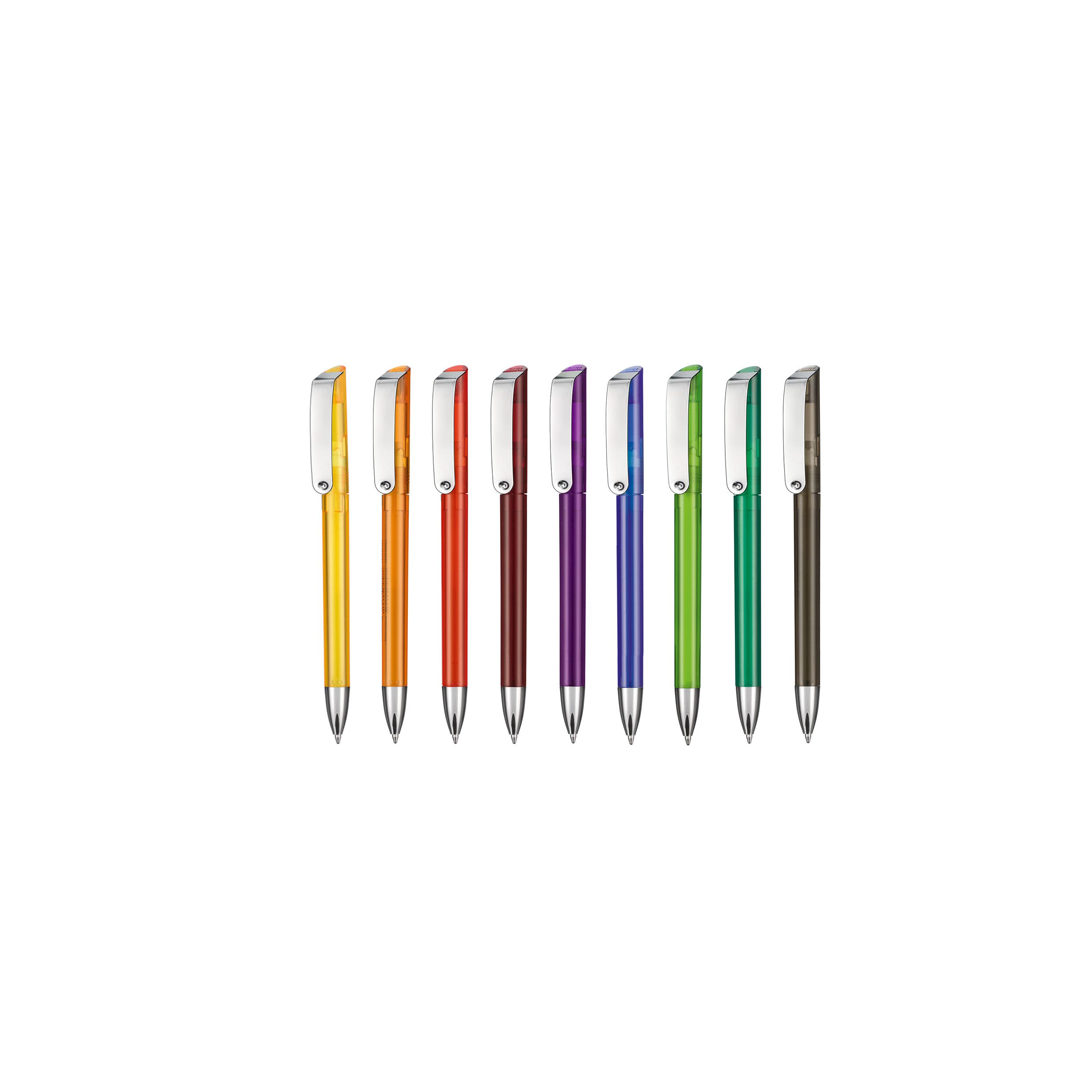 Kugelschreiber GLOSSY TRANSPARENT - rubin-rot-722