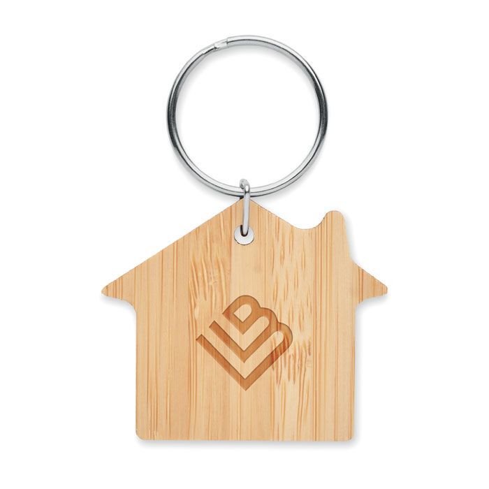 Schlüsselring Bambus, Haus HOUSEBOO - holz-350