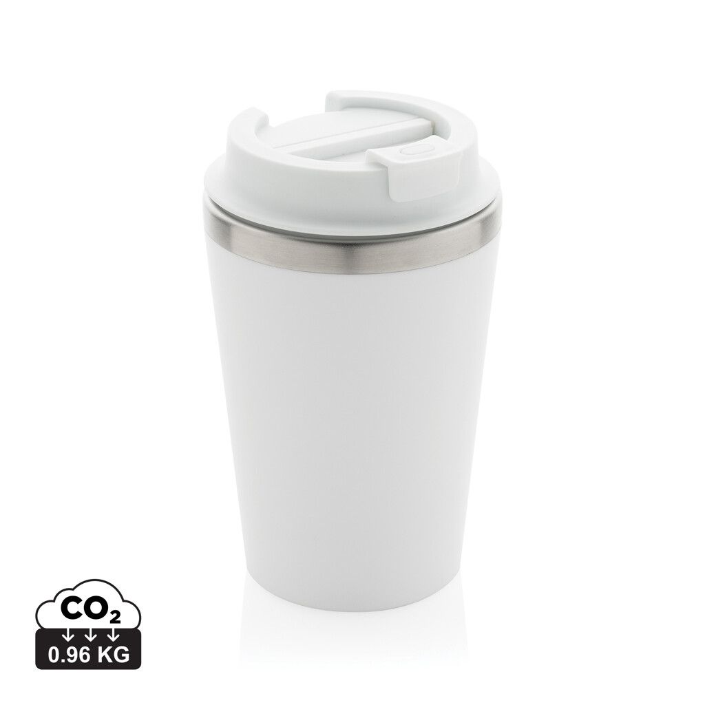 Java 350ml doppelwandiger Becher aus RCS recyceltem PP - weiß-508