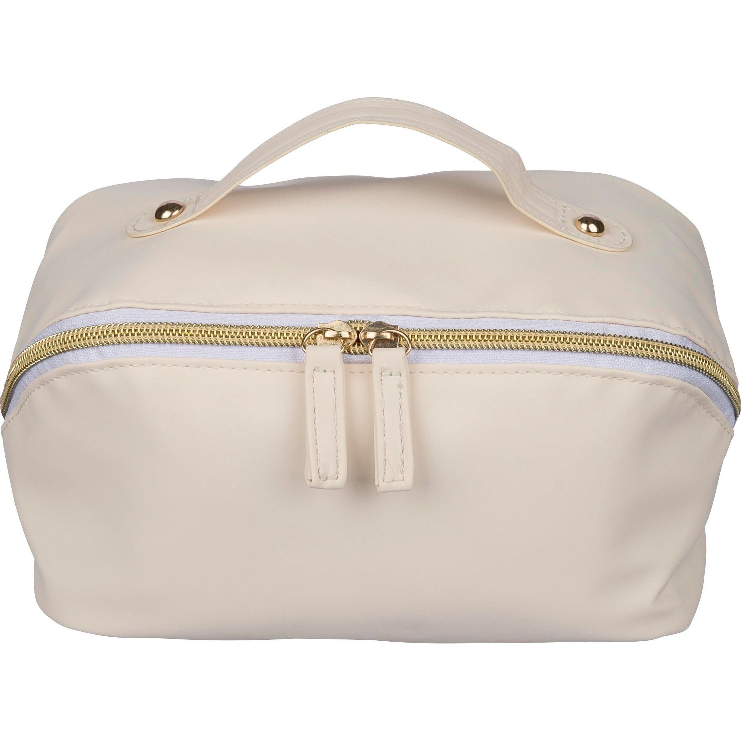 Recycelte PU-Kulturtasche Alon - beige-108