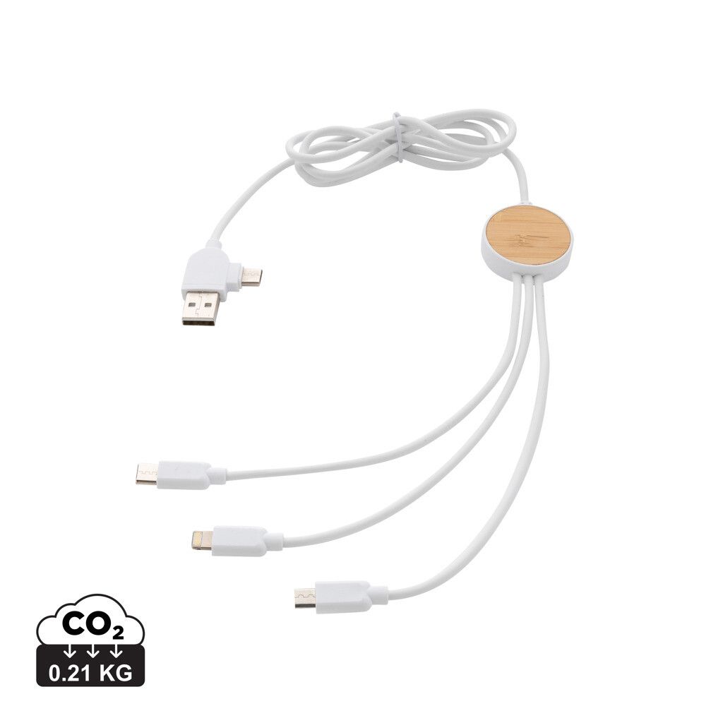 Ontario 6-in-1 Kabel aus RCS recyceltem Kunststoff - weiß-45