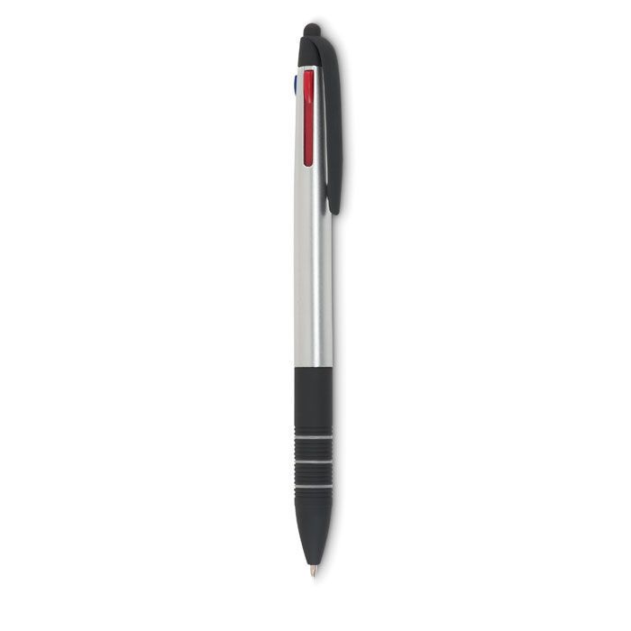 3-Farb-Kugelschreiber/Stylus MULTIPEN - silber-463