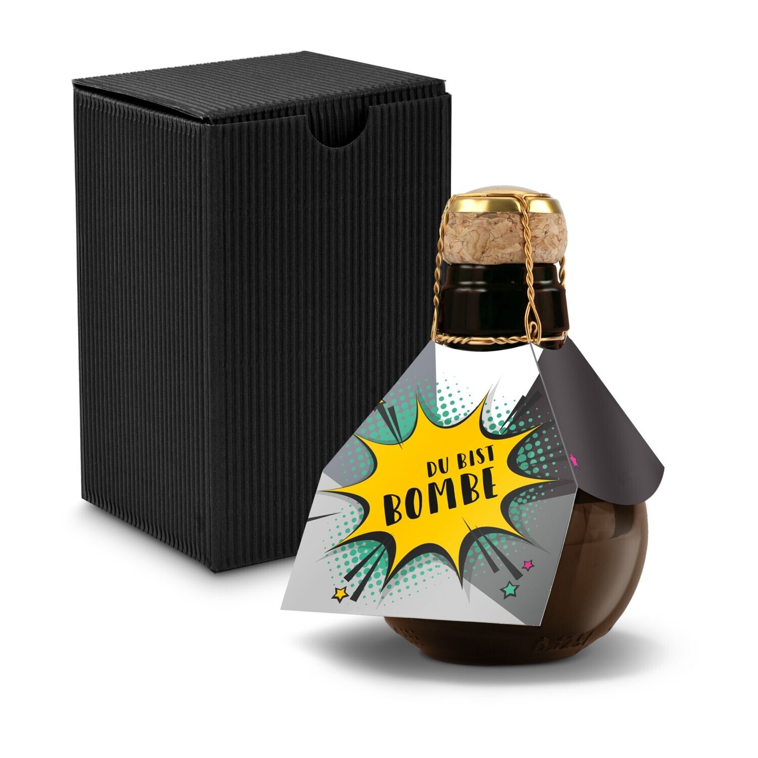 Kleinste Sektflasche der Welt - Du bist Bombe 125ml - schwarz-416