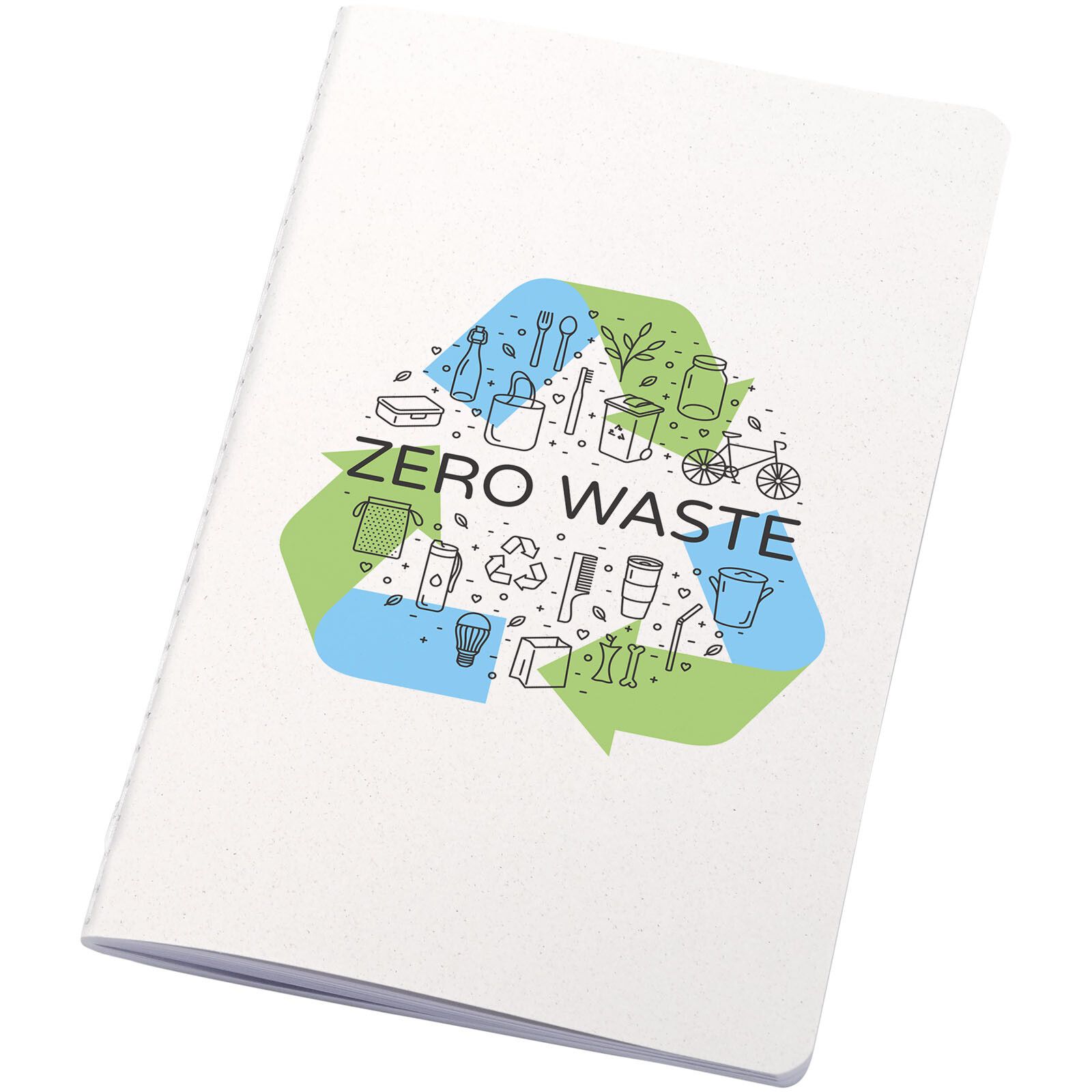 Fabia Notizbuch mit Cover aus Crush Papier - weiss-788