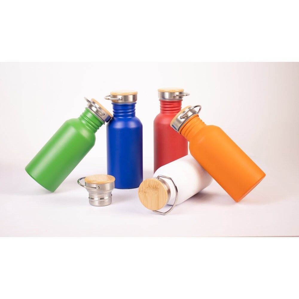 EWING Edelstahlflasche (90 % recycelt) mit einwandiger Ausführung - schwarz-801
