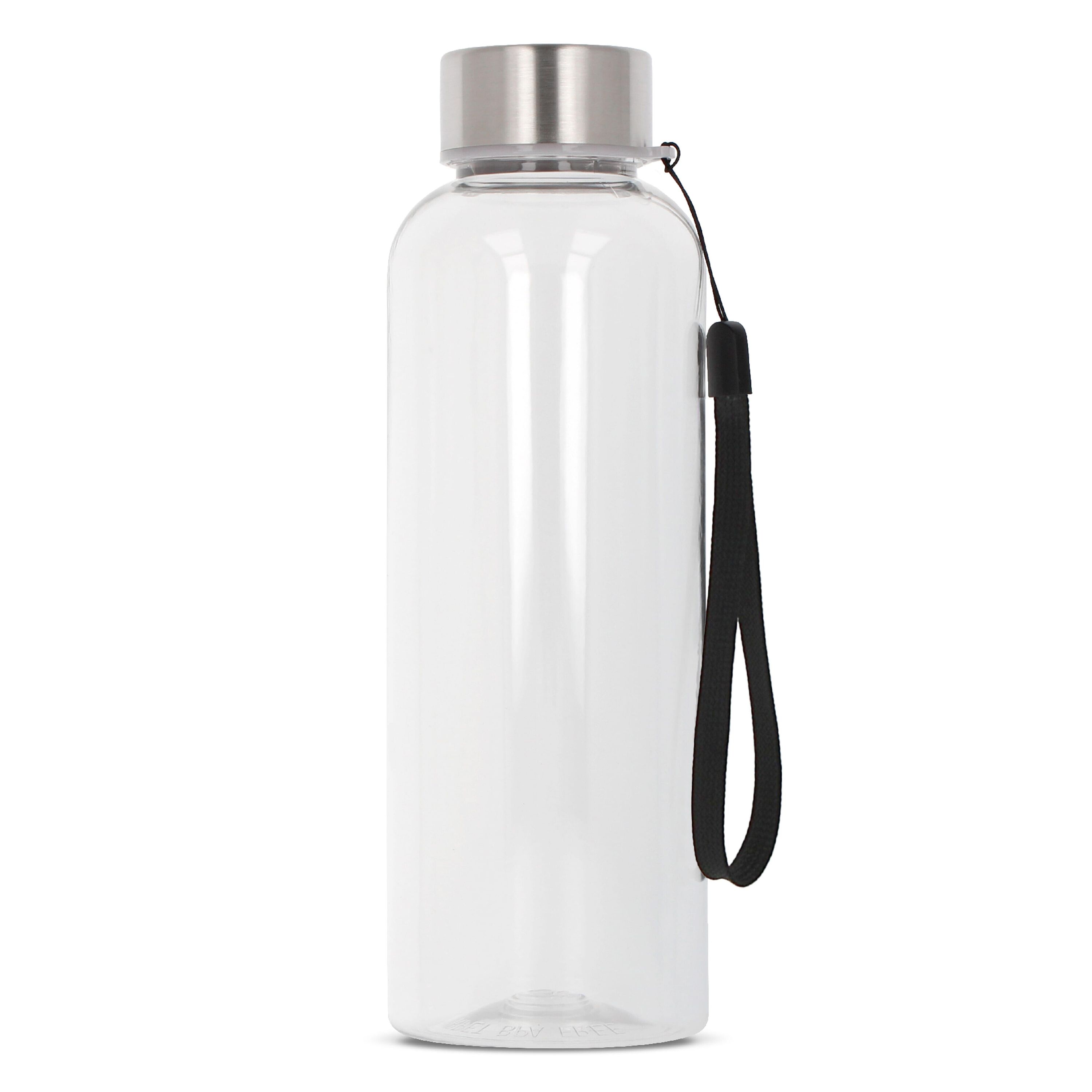 Wasserflasche Jude R-PET 500ml - transparent  -  schwarz-849