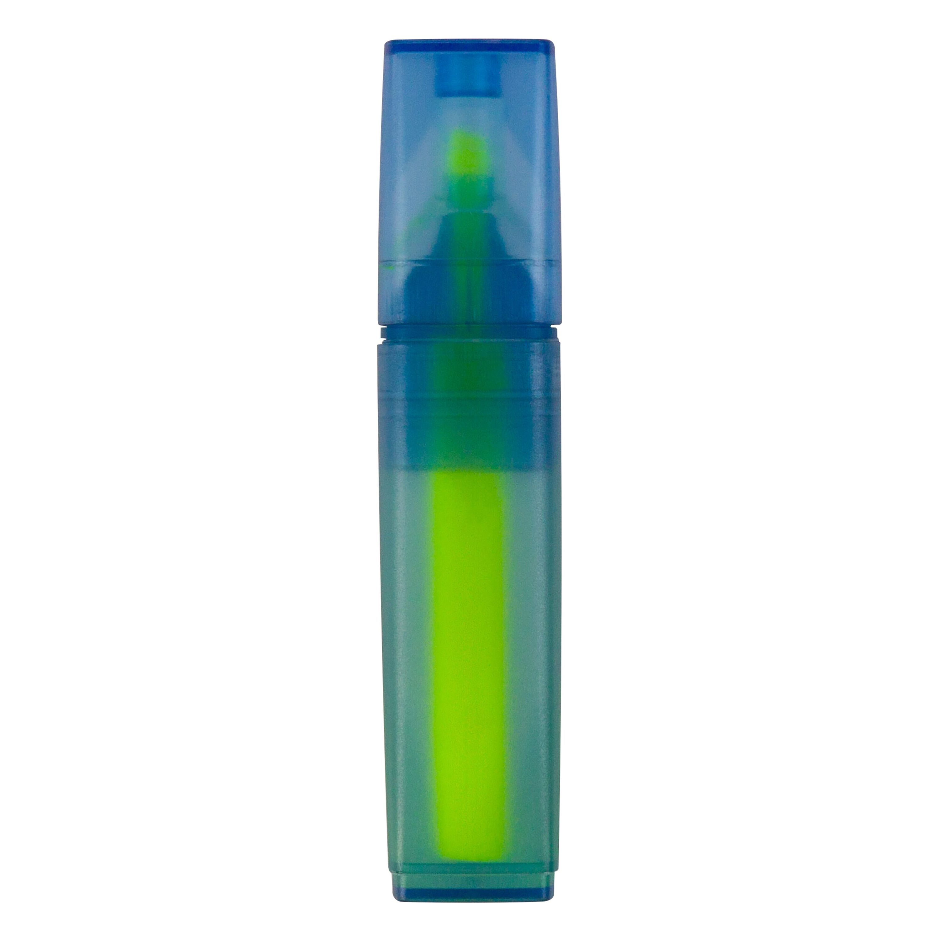 Textmarker aus R-PET-Material - blau  -  gelb-949