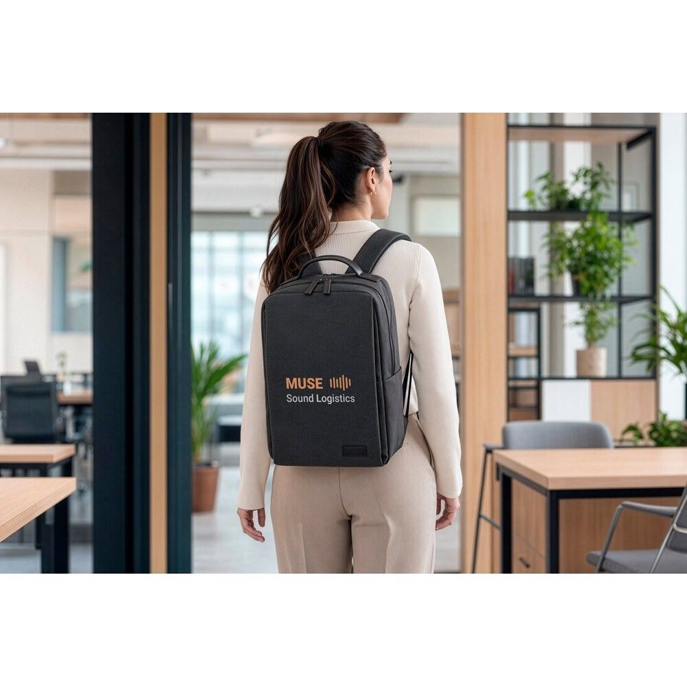 GLASGOW Laptop-Rucksack aus Polyester, 20L - dunkelgrau-889