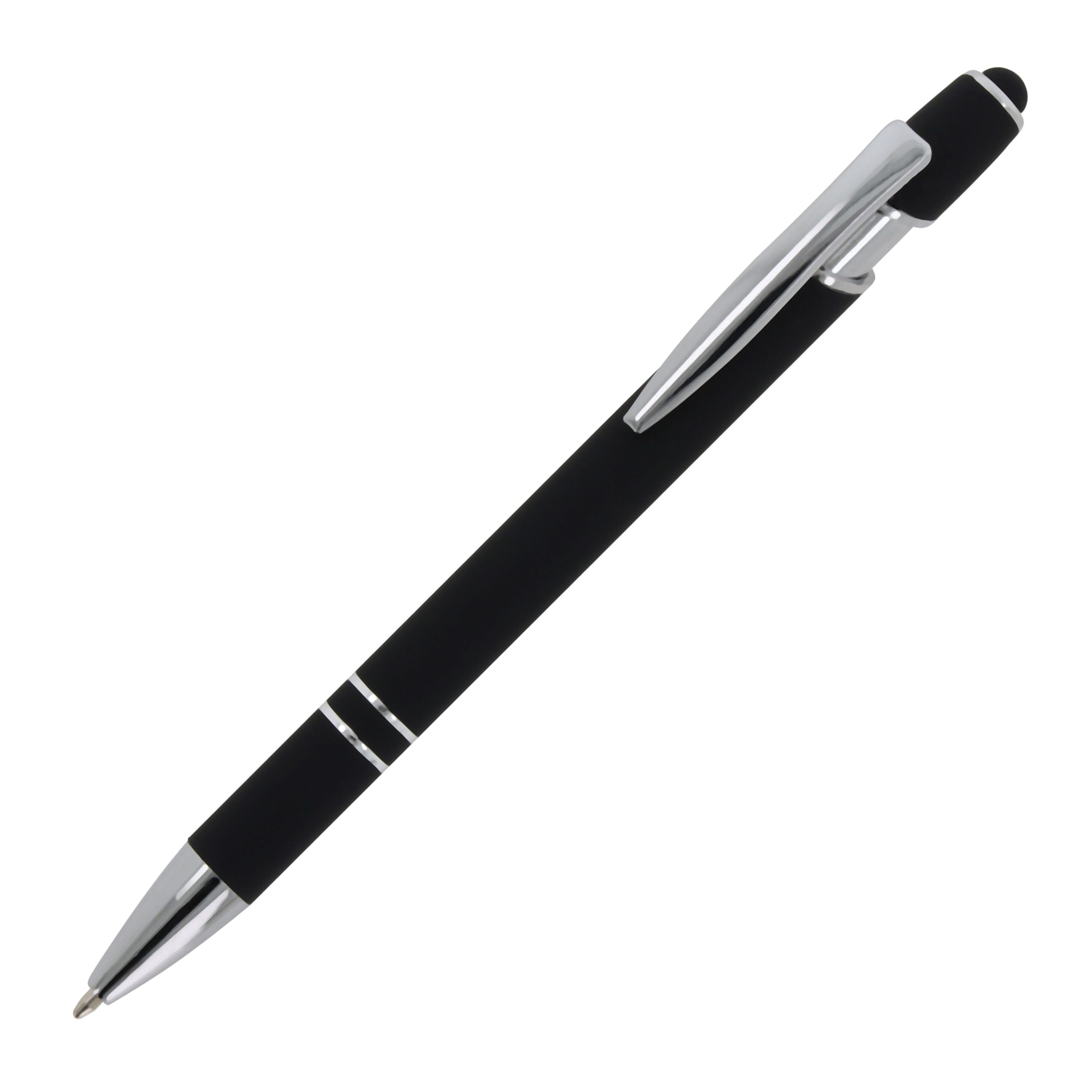 Kugelschreiber Paris Metall Soft Touch - schwarz-320