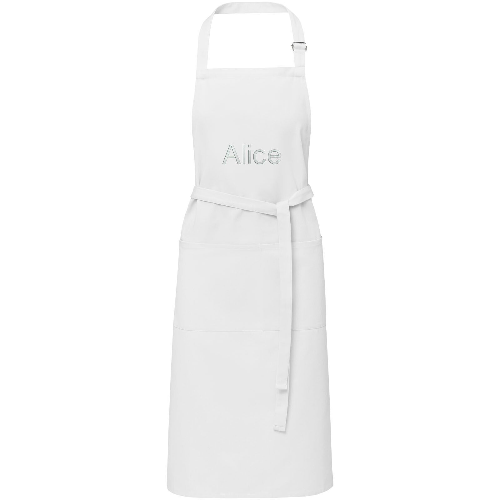 Andrea 240 g/m² Schürze mit verstellbarem Nackenband - weiss-318