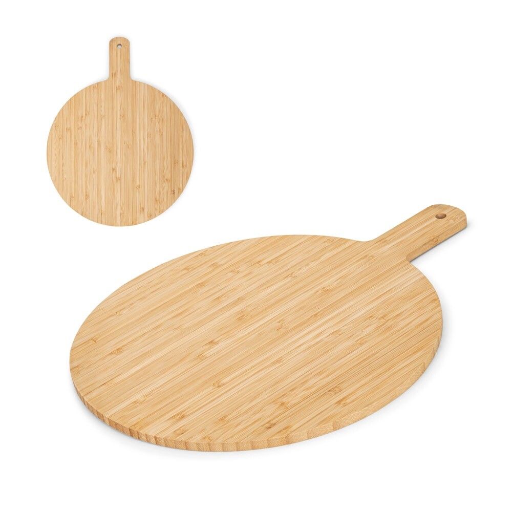 CHEESANO Rundes Servierbrett aus Bambus - natur-972