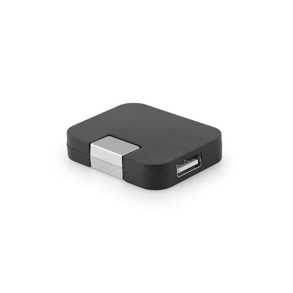 JANNES HUB mit 4 USB-A-Anschlüssen aus ABS - schwarz-781