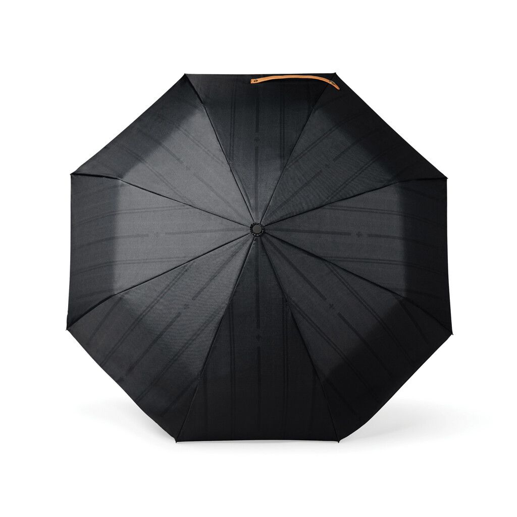 VINGA Bosler AWARE™ 21" faltbarer Schirm aus recyceltem PET - schwarz-850