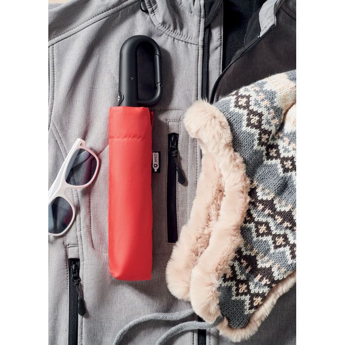Windproof Regenschirm 21" UMKRAB - rot-347