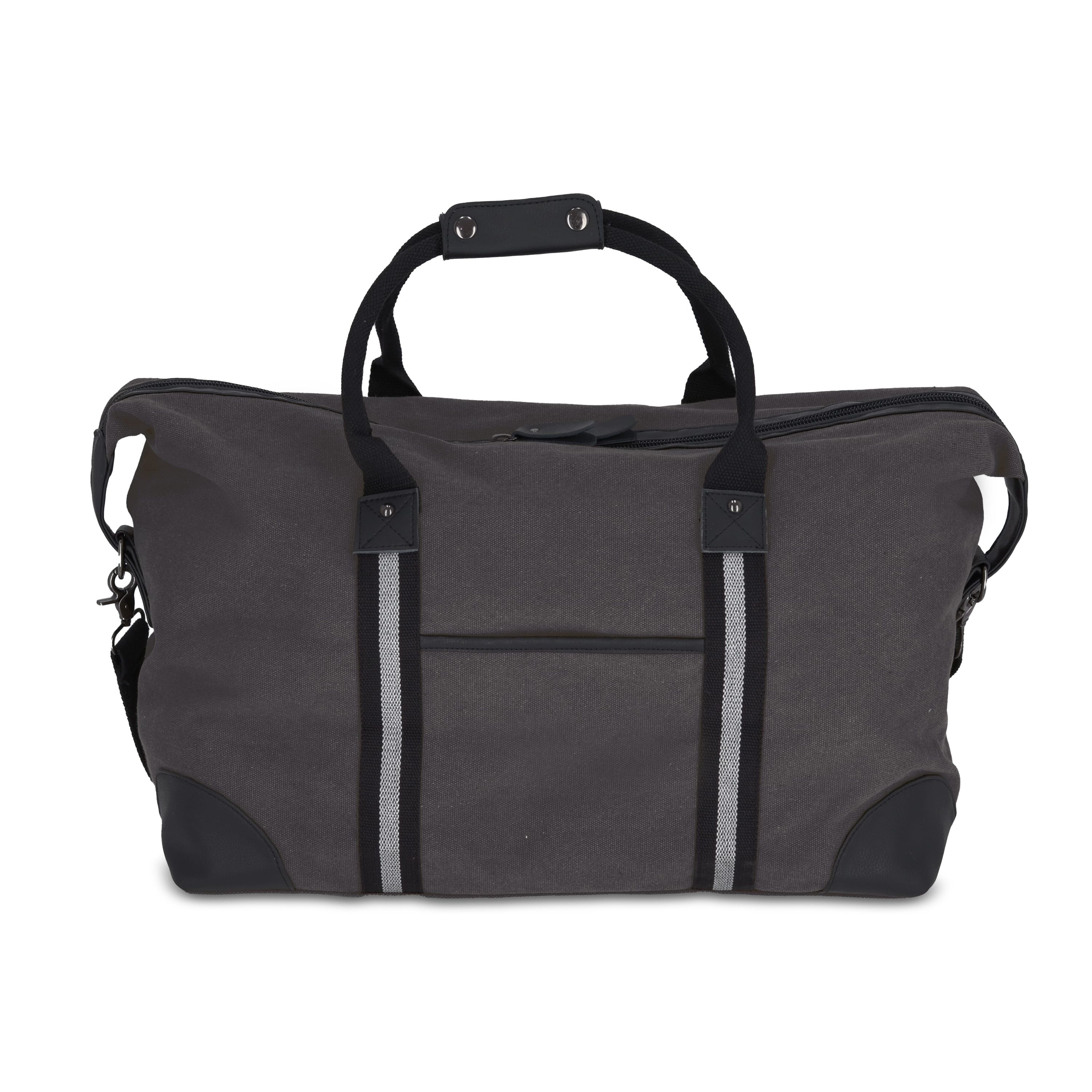 Weekender-Tasche aus recyceltem Baumwoll-Canvas Harper - dunkelgrau-937