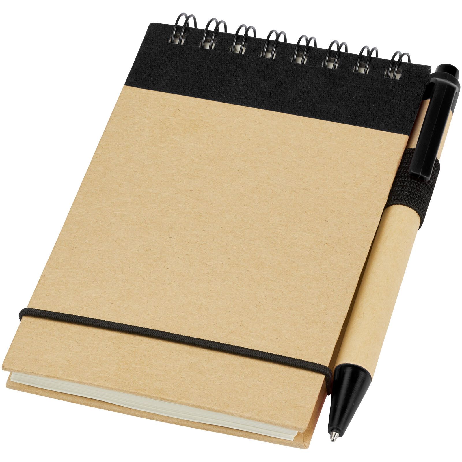 Zuse A7 Recycling Notizblock mit Stift - natur -  schwarz-90