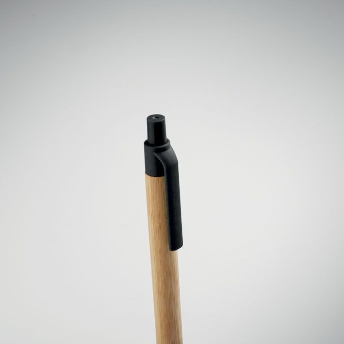 Druckkugelschreiber mit Bambus ITEA COLOUR - schwarz-828