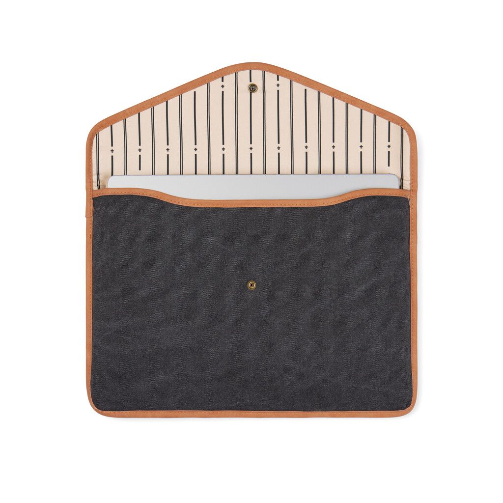 VINGA Bosler 16" Laptop-Tasche aus GRS recyceltem Canvas - schwarz-426