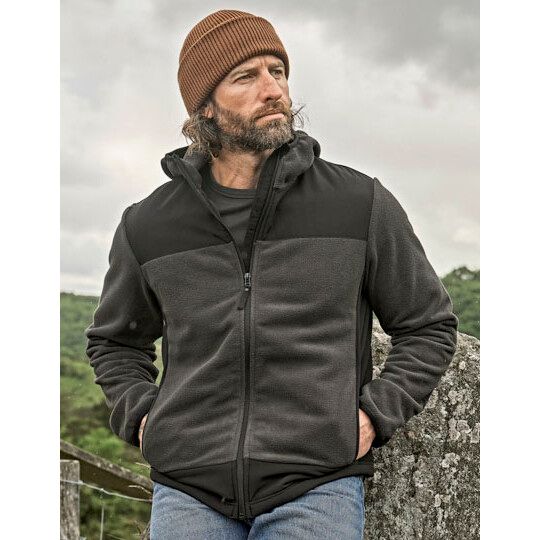 Mountain Hooded Fleece - asphalt - black-188