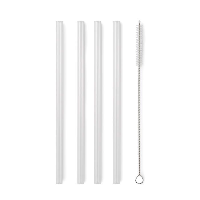 Glas Trinkhalme-Set GLAW - holz-917