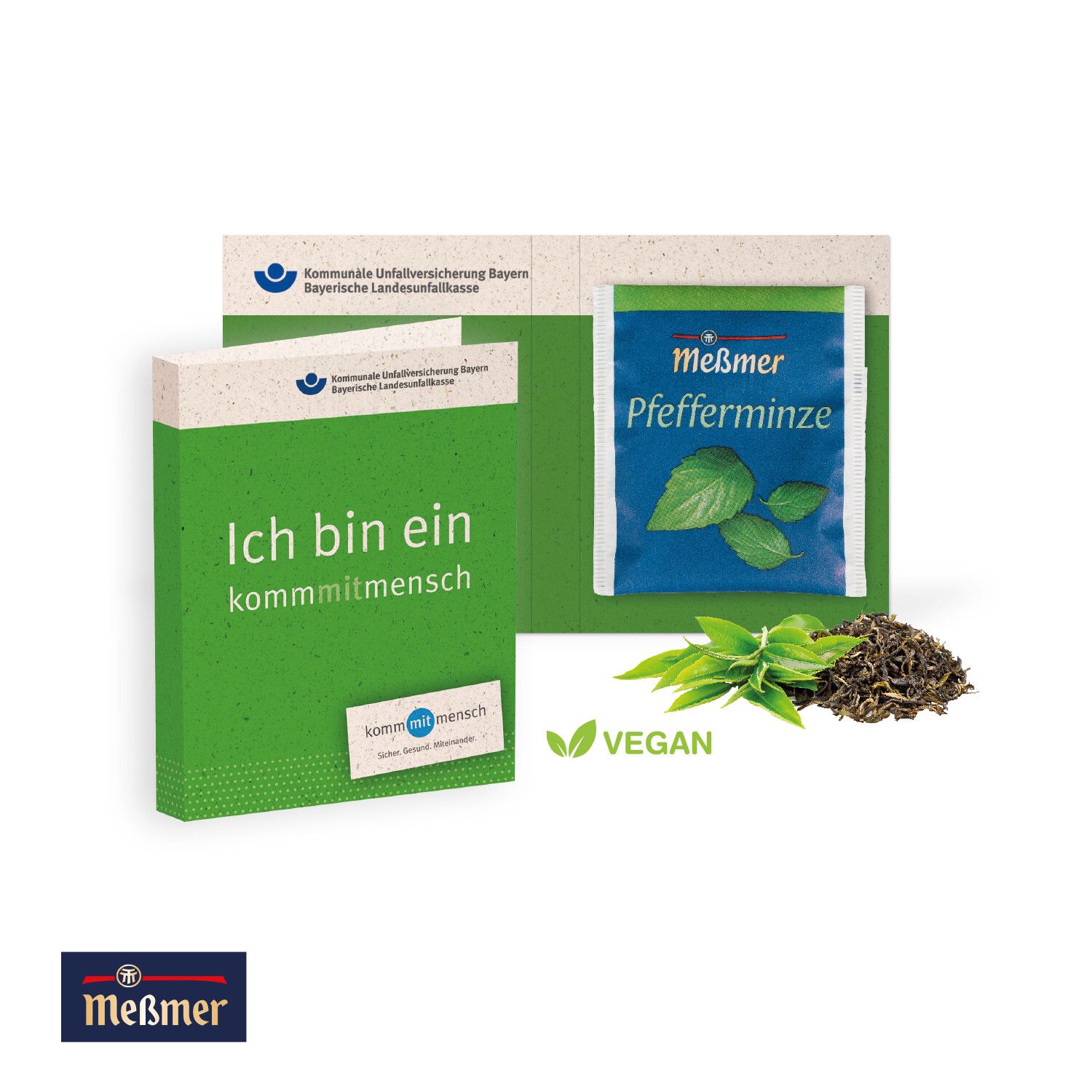 Werbe-Klappkarte mit Meßmer Premium-Tee-158