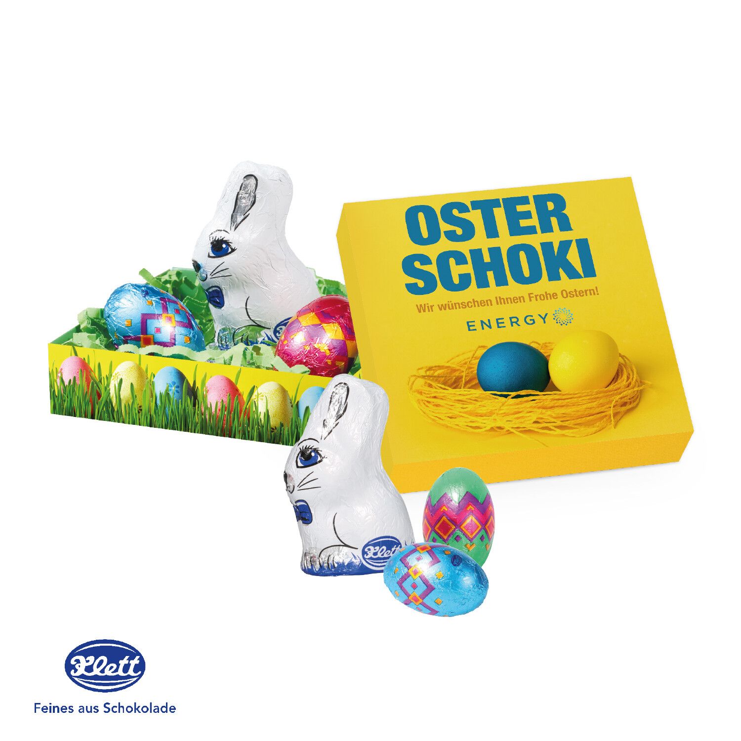 Kleines Osternest mit Klett Schokolade-578