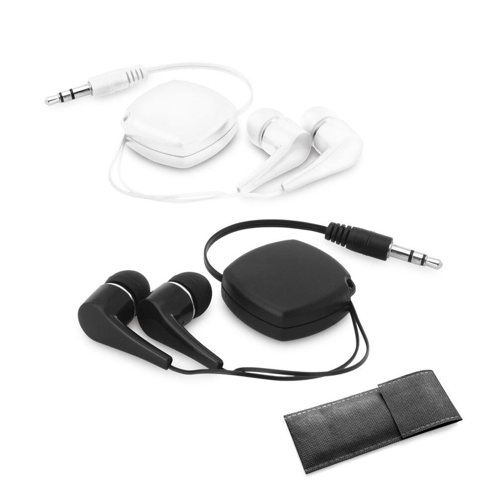 PINEL In-Ear Kopfhörer mit ausziehbarem 0.75 Meter Kabel aus ABS - schwarz-630